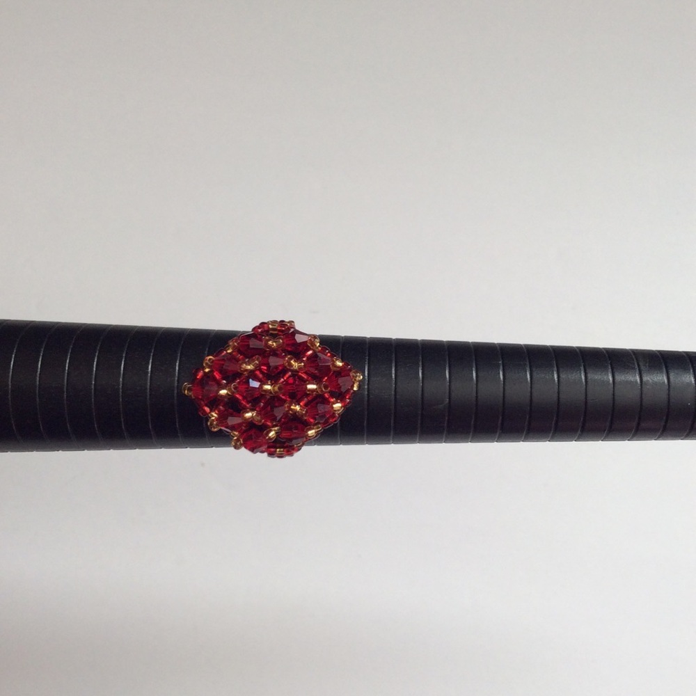 HANDMADE RING SIZE 11COLOR RED AND YELLOW - Picture 2 of 6